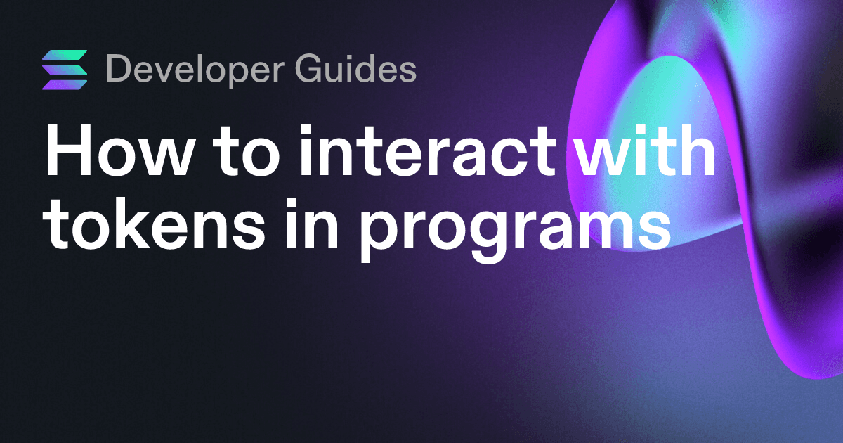 How to interact with tokens in programs