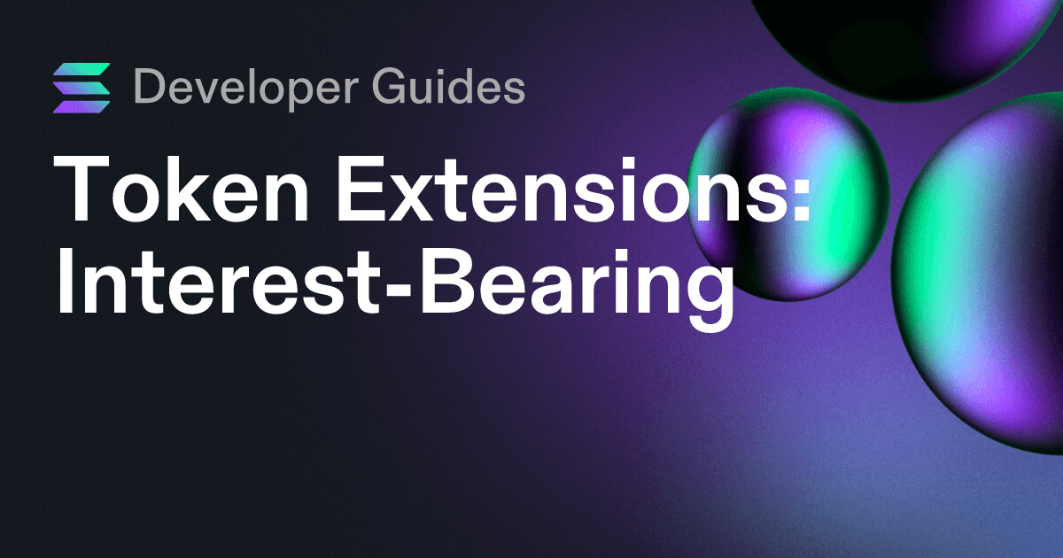 How to use the Interest-Bearing extension